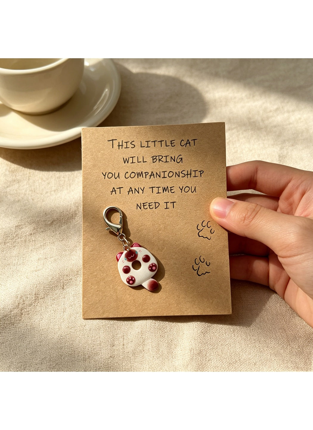 Taphug  - Alloy Pocket Hug Card Cat Keychain