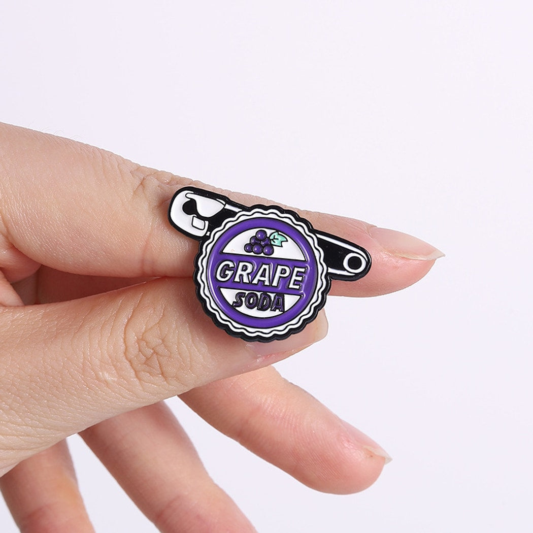 Pinori - Grape Soda Bottle Cap Brooch