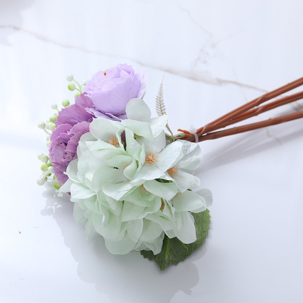 Roselle - Artificial Hydrangea and Rose Mixed Bouquet