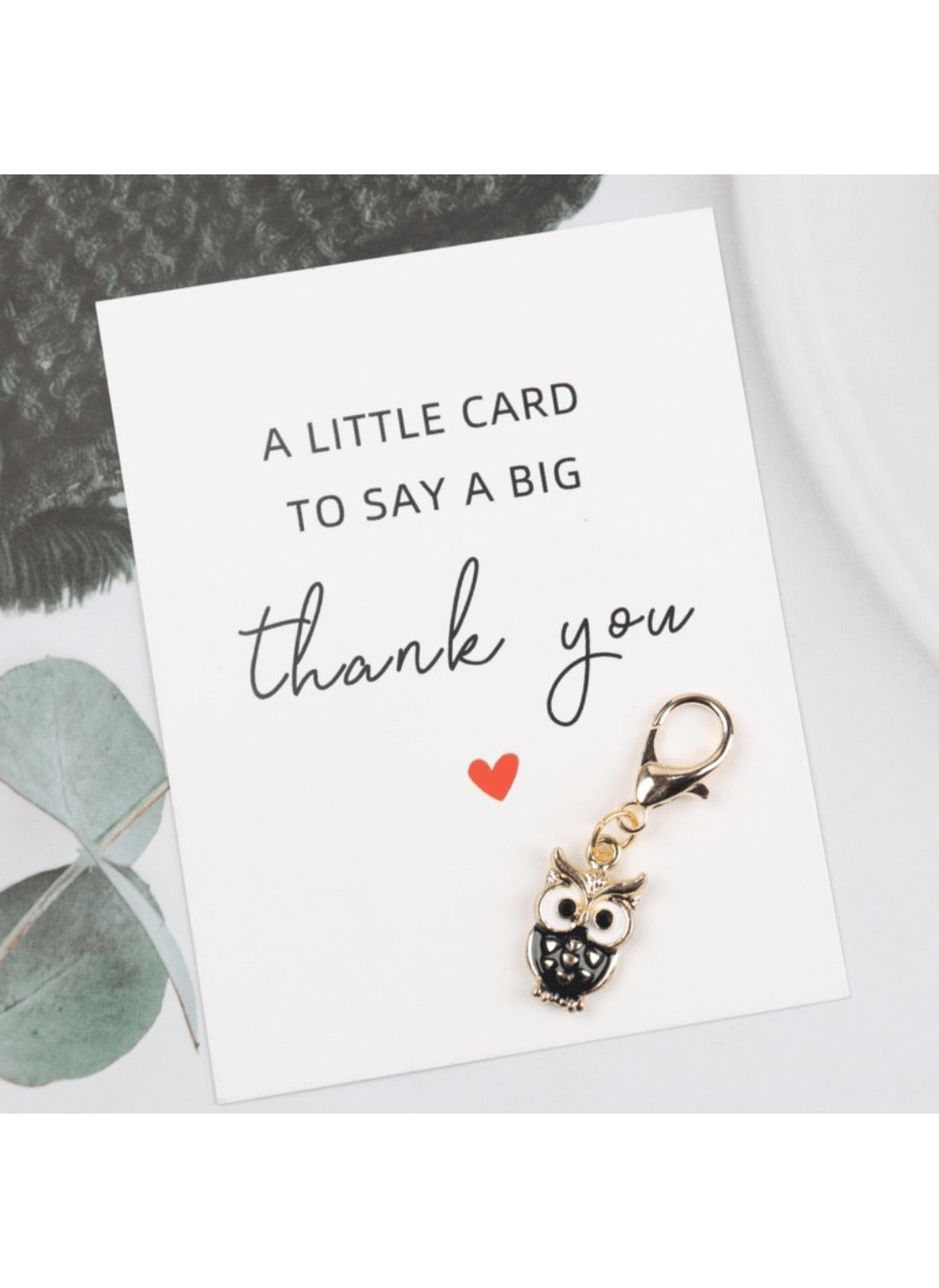 Taphug  - Alloy Pocket Hug Card Owl Keychain