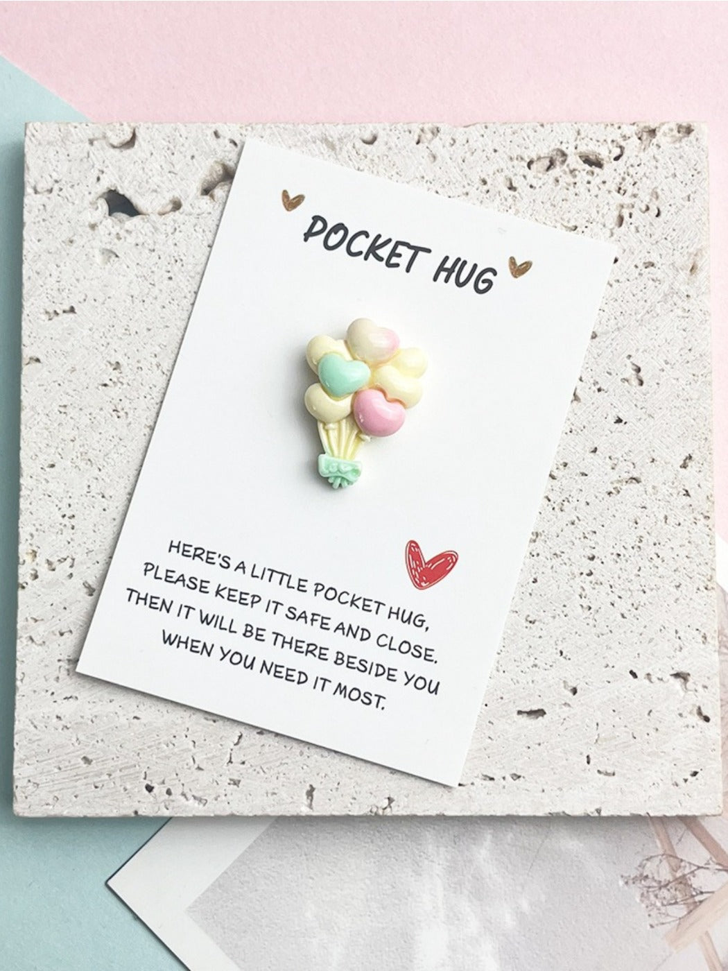 Taphug - Pocket Hug Hot Air Balloon Love pocket hug card and keepsake token view 11