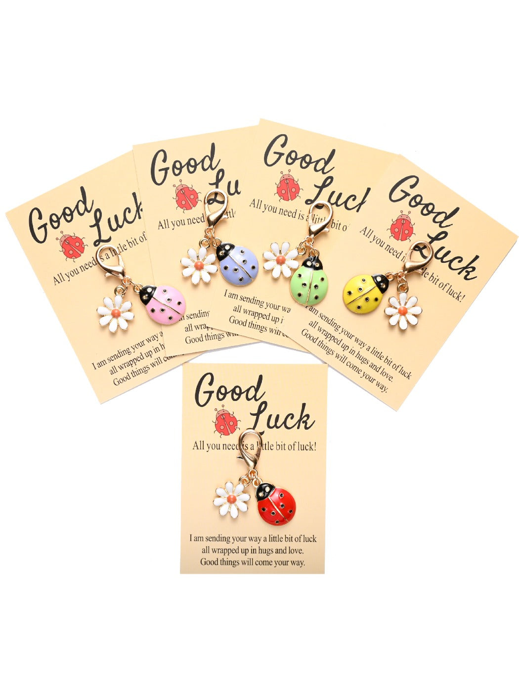 Taphug - Good Luck Charm Keychain with Ladybug Daisy
