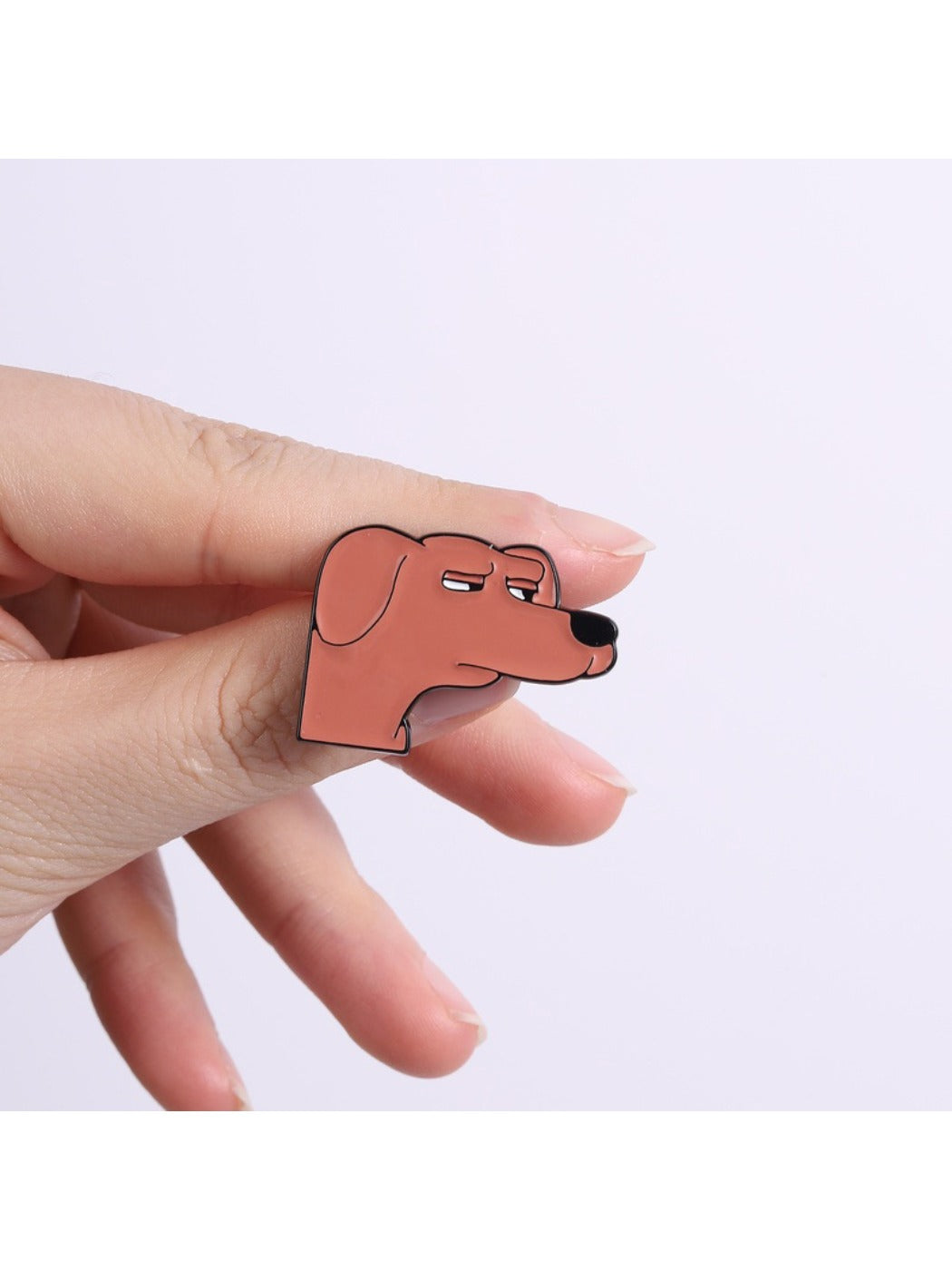 Pinori Funny Winking Dog Brooch novelty pin view 2