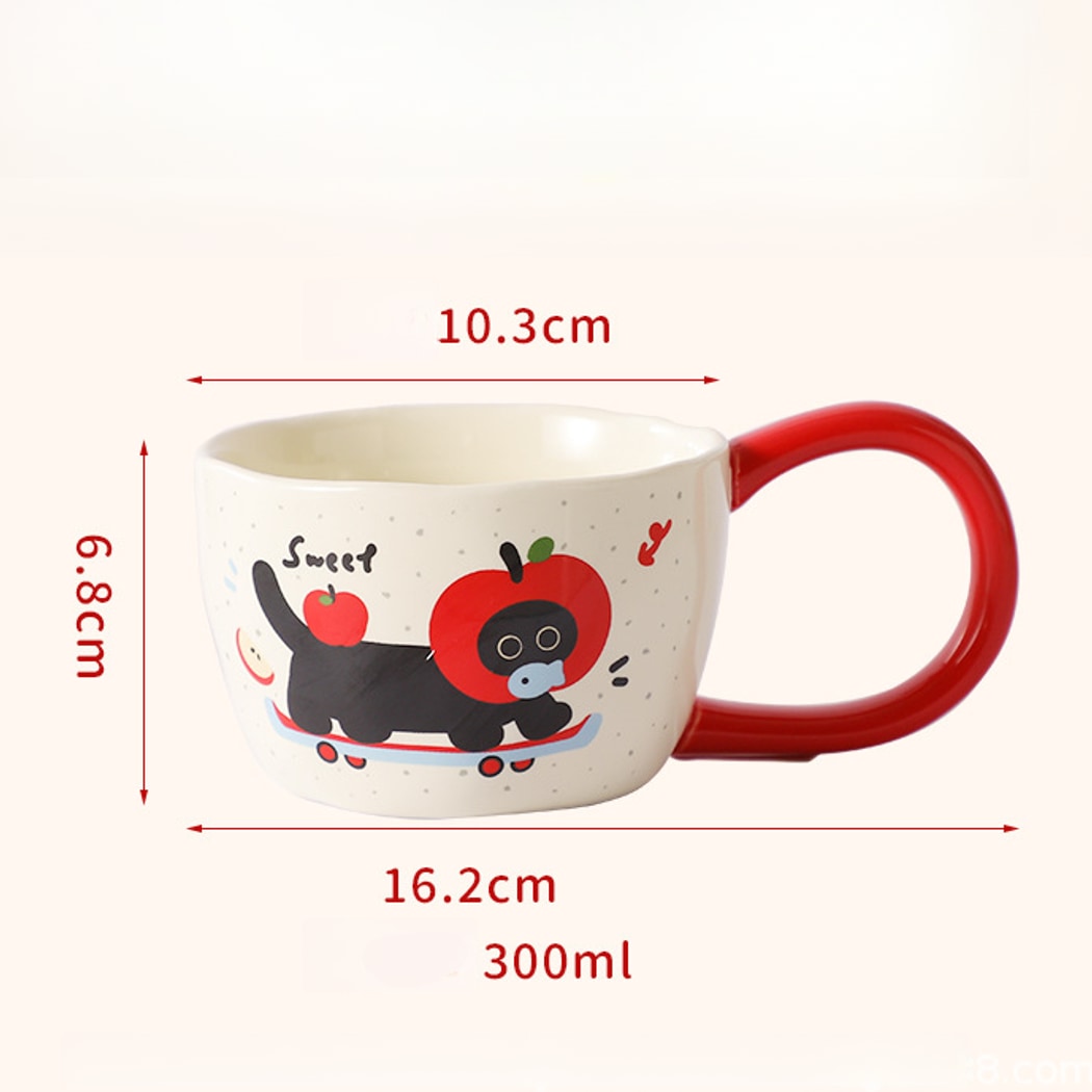 Mivora - Cute Cartoon Cat Coffee Mug