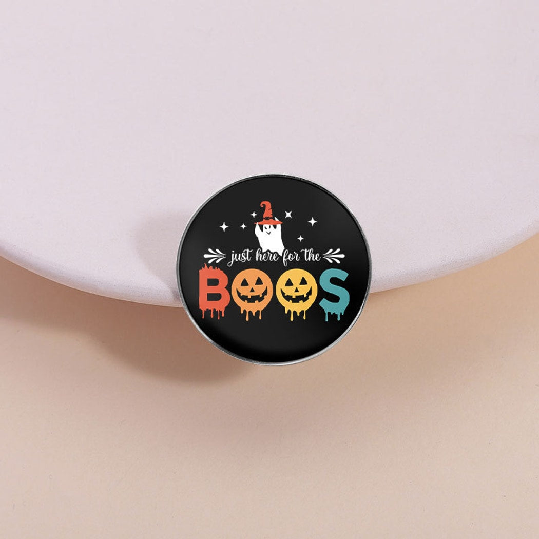 Pinori - Halloween Boo Quote Pumpkin Enamel Pin