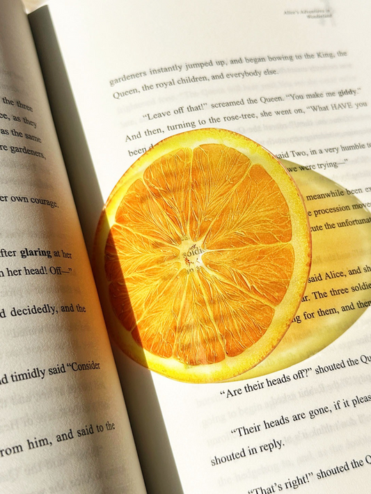 Markii - Stylish Orange Fruit Acrylic Bookmark