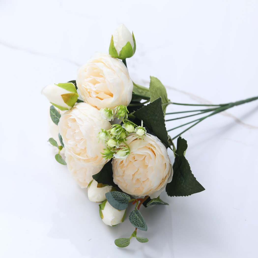 Roselle - Opulent Decorative Artificial Peony Bouquet