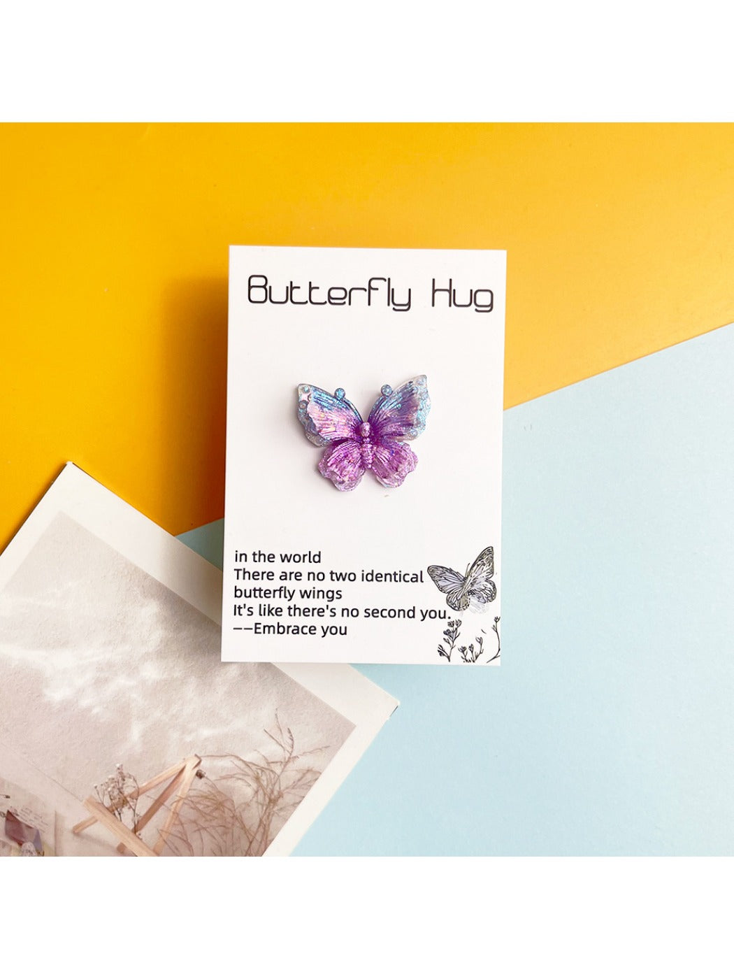 Taphug Pocket Hug 2D Butterfly card showing detailed butterfly wing pattern