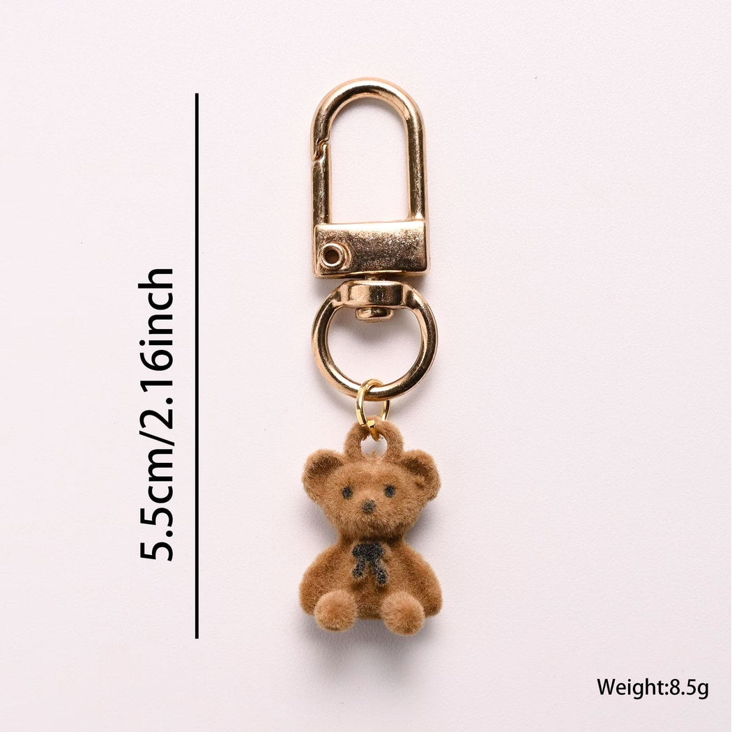 Taphug - Pocket Hug Brown Bow Bear Keychain