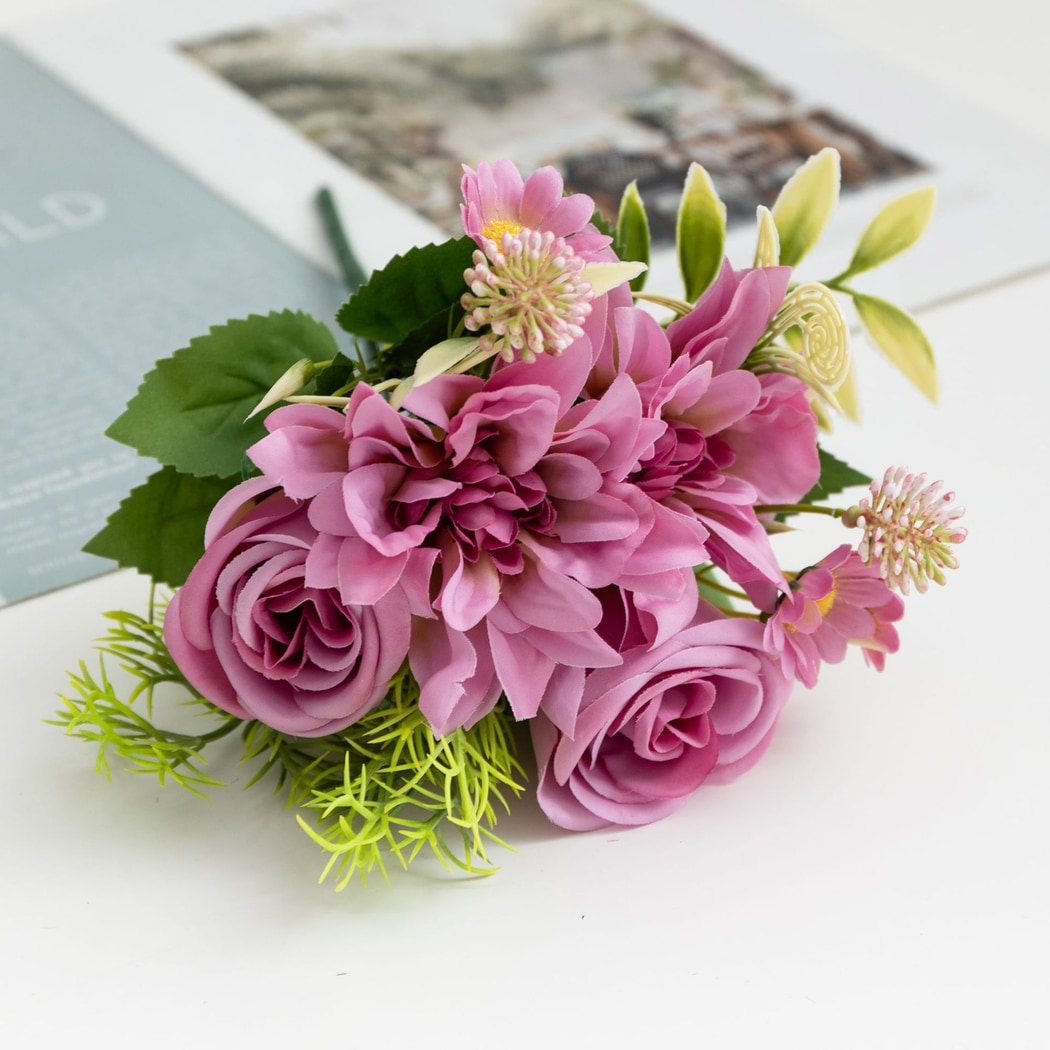 Roselle - Artificial Mixed Bouquet Home Decor Flowers