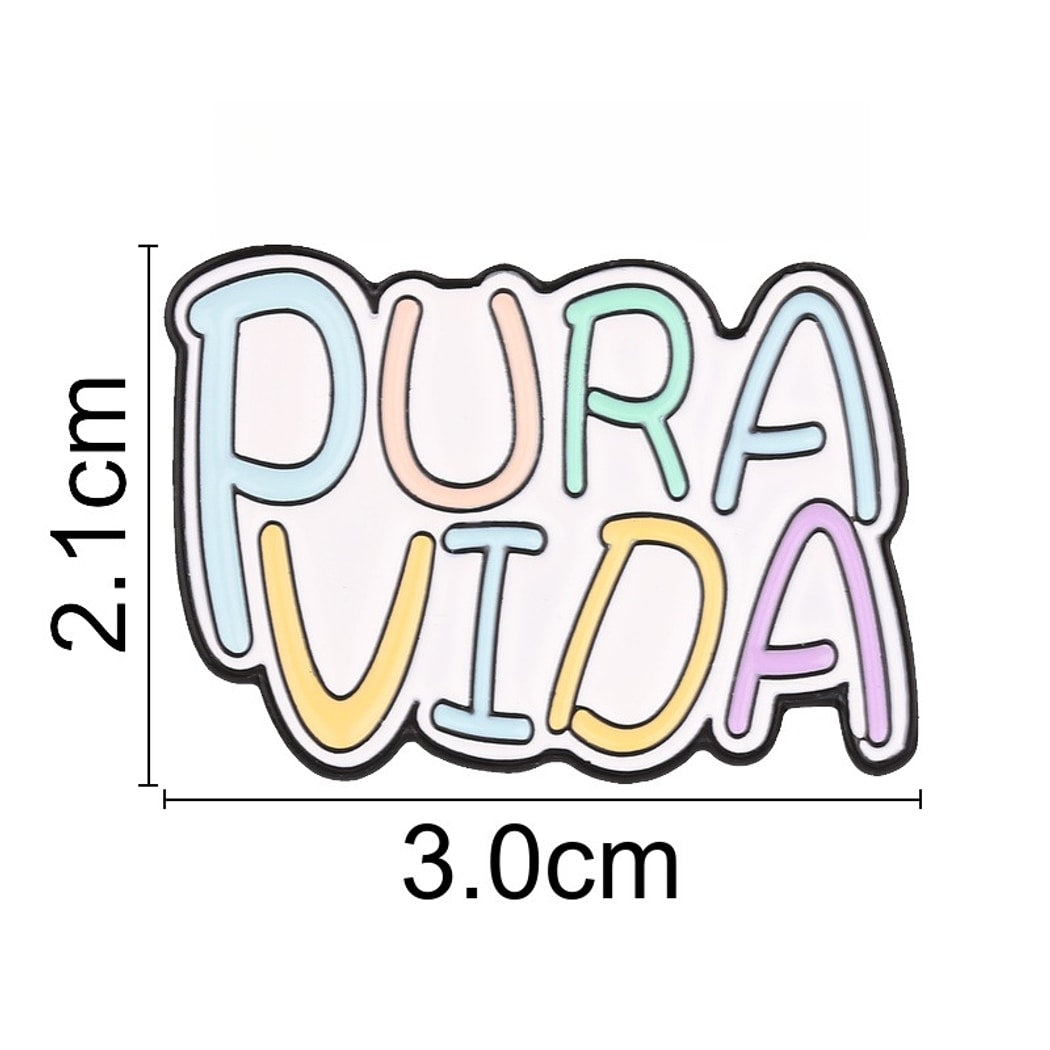 Pinori - Pastel Letter Line Design Decorative Pin