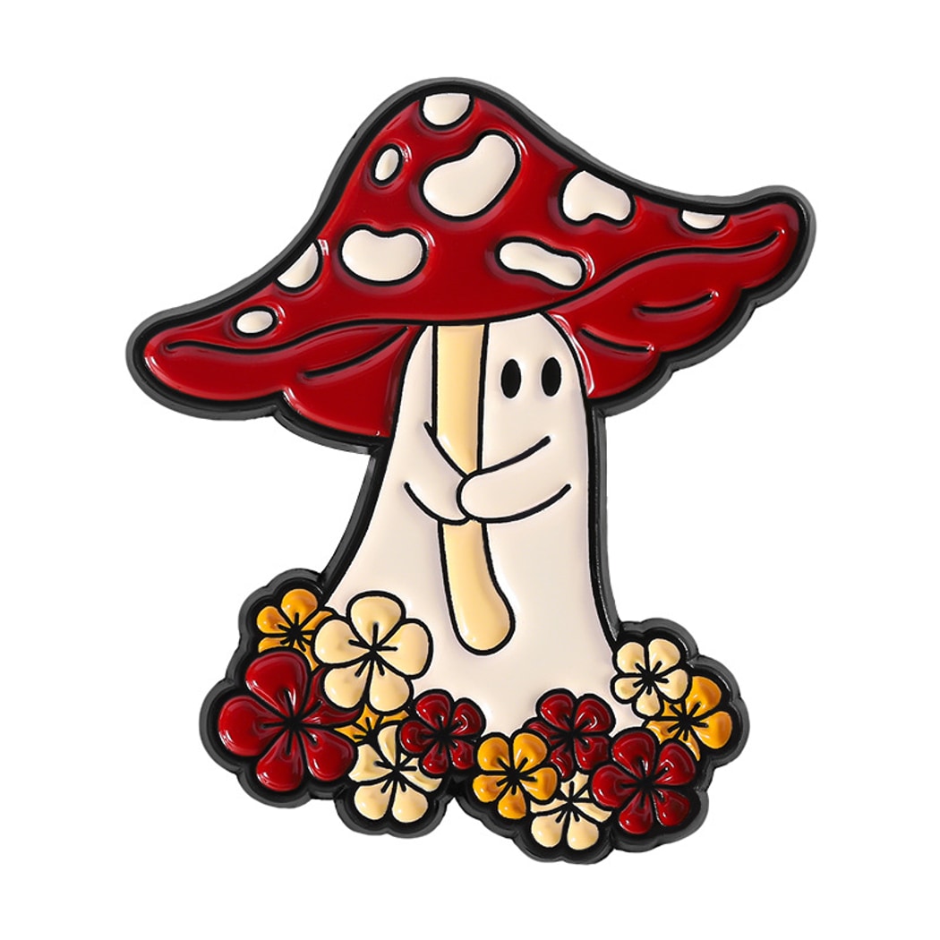 Pinori - Cute Cartoon Mushroom Decorative Pin