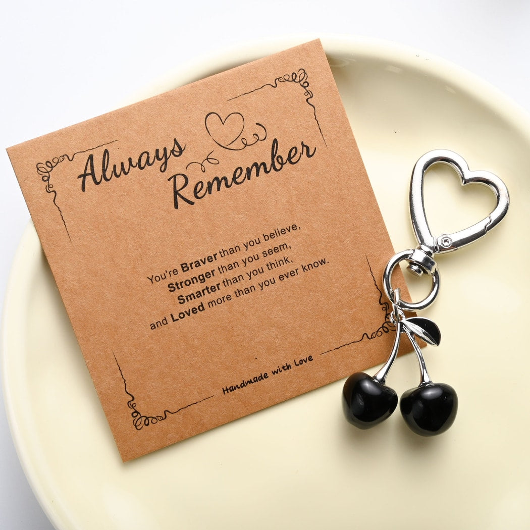 Taphug - Pocket Hug Cherry Charm Heart Keychain