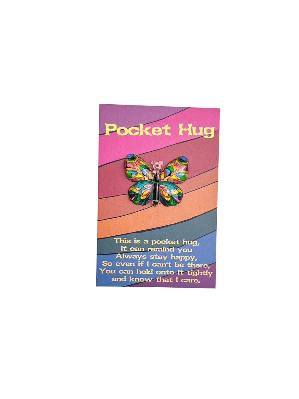 Taphug - Pocket Hug Painted Resin Butterfly pocket hug card and keepsake token view 12