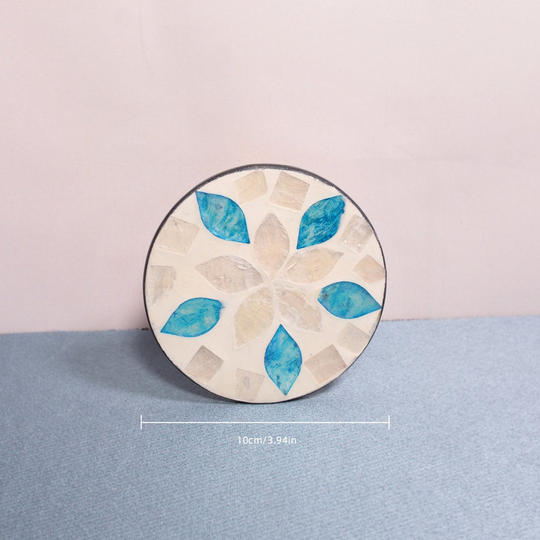 Thimara - Round Floral Pattern Decorative Coaster