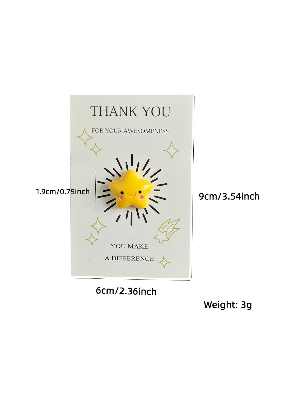 Taphug - Pocket Hug Cute Colorful Star pocket hug card and keepsake token view 5