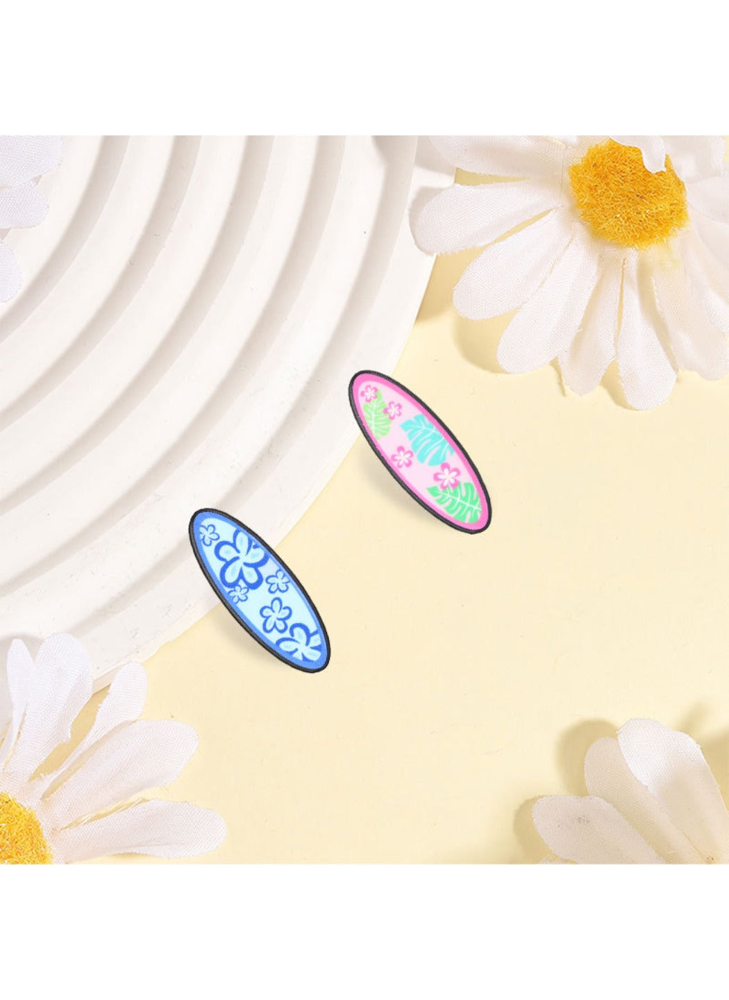 Pinori - Surfboard Brooch Badge, Cute Cartoon Surfboard Pin