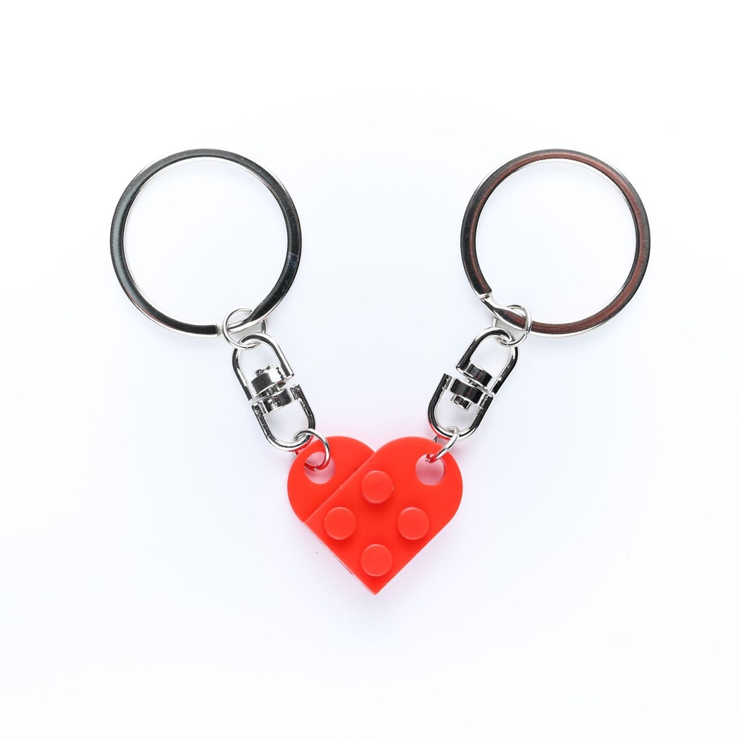 Taphug - Pocket Hug Building Block Heart Design Keychain