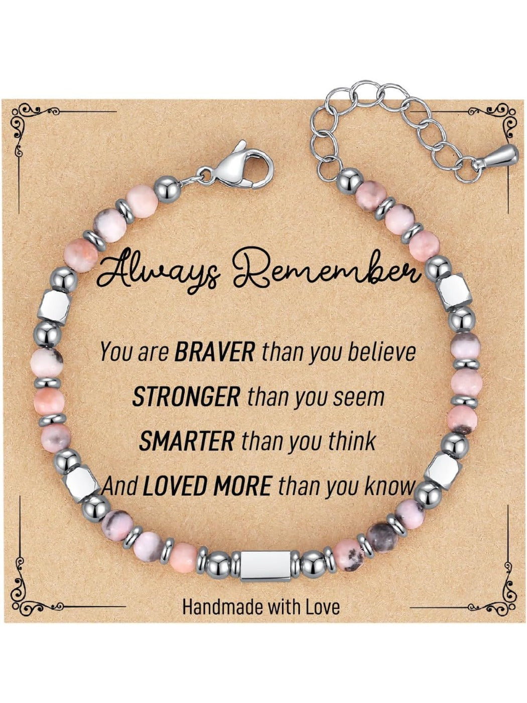 Emora bracelet paired with casual outfit on a model's wrist
