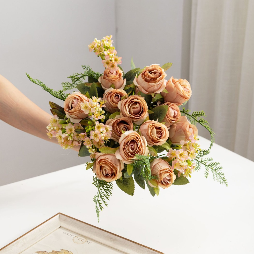 Roselle - Elegant Rose Mixed Flowers Artificial Bouquet