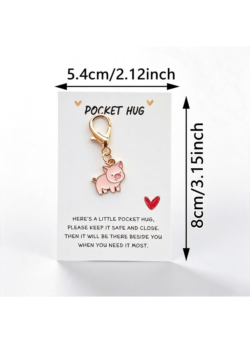 Taphug  - Alloy Pocket Hug Card Animal Keychain