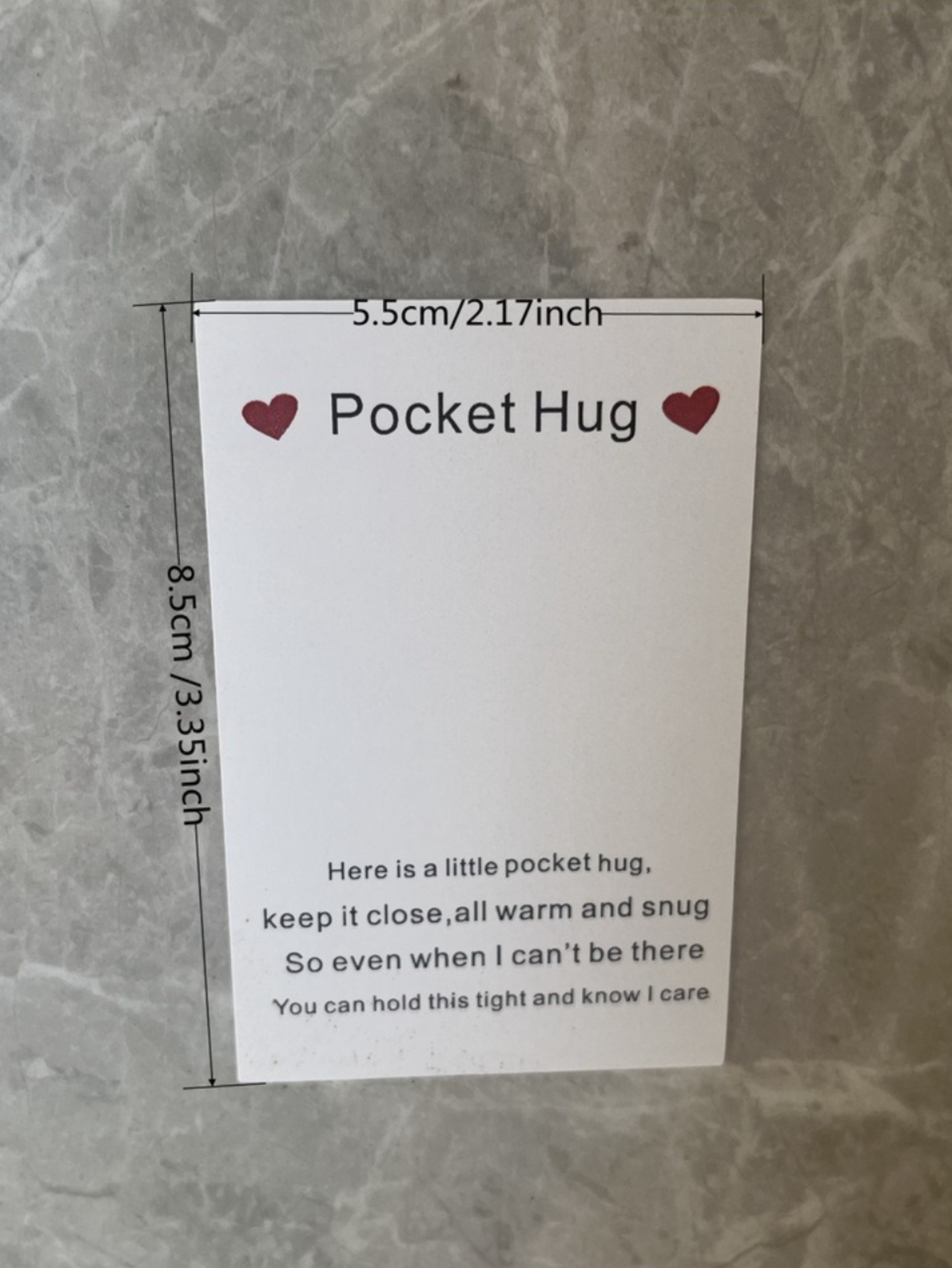 Taphug - Pocket Hug Afro Hair with Glitter Detail pocket hug card and keepsake token view 4