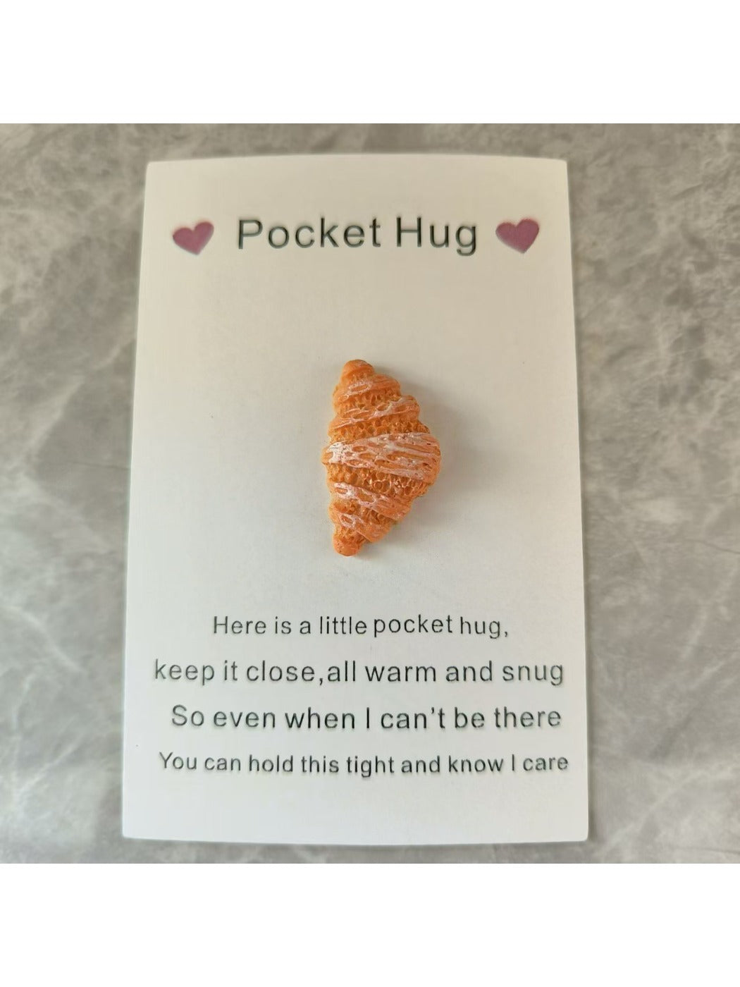 Taphug - Pocket Hug Bread Gift pocket hug card and keepsake token view 2