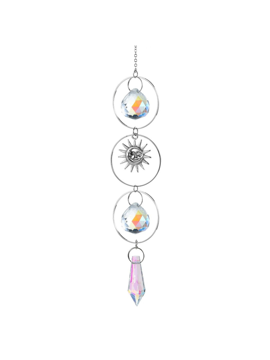 Somnira dream catcher photographed against a starry night backdrop