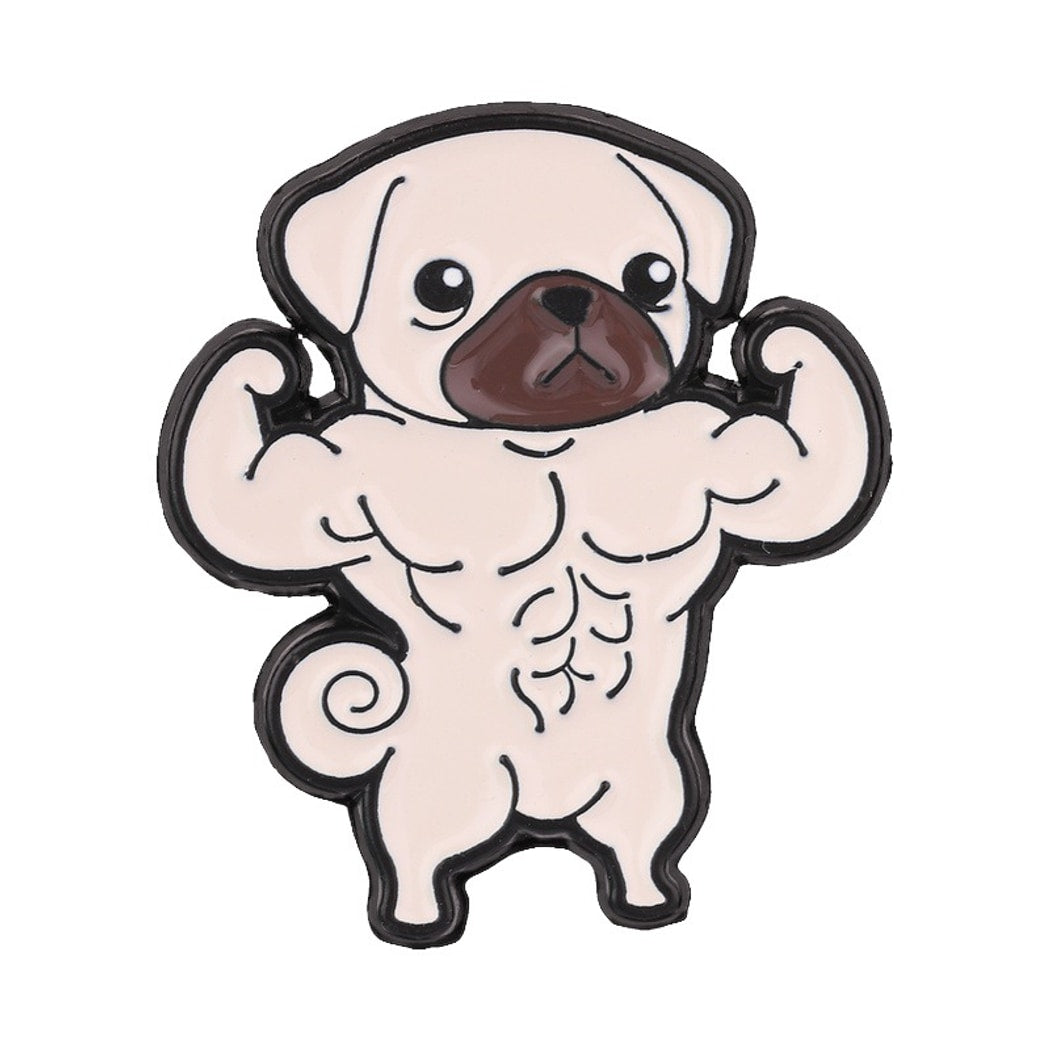 Pinori - Muscle Animal Character Enamel Pin