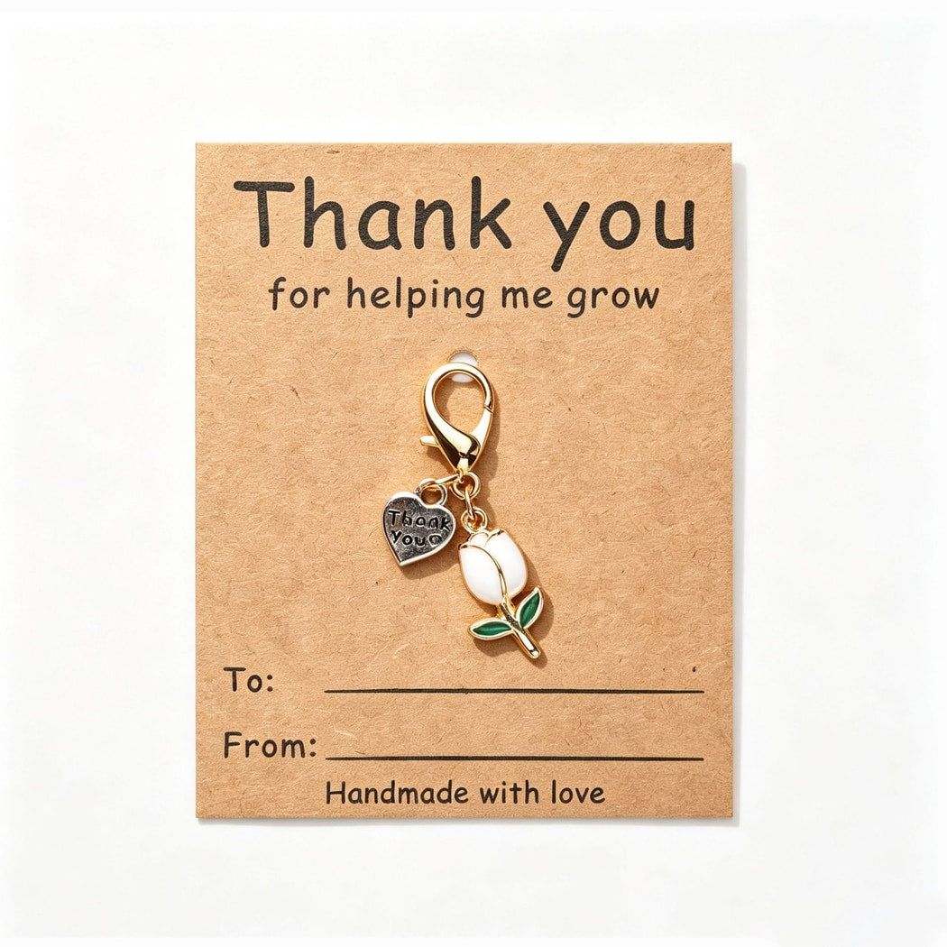 Taphug - Pocket Hug Minimalist Tulip Charm Keychain