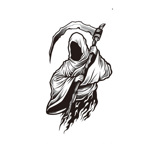 Halloween Grim Reaper Temporary Tattoo