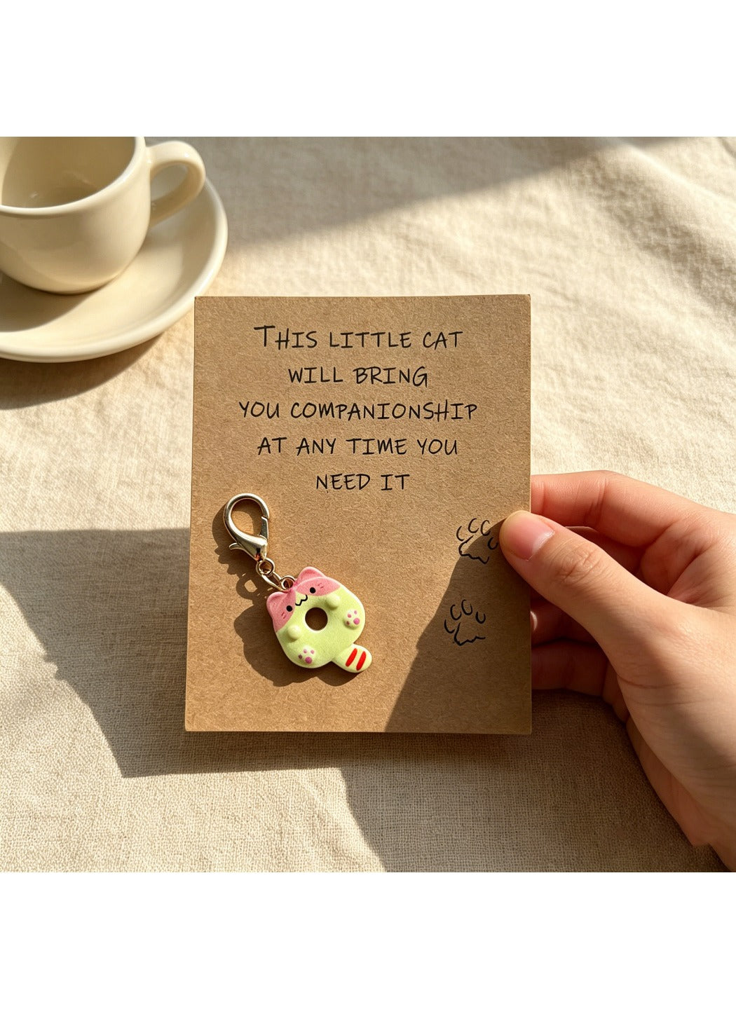 Taphug  - Alloy Pocket Hug Card Cat Keychain