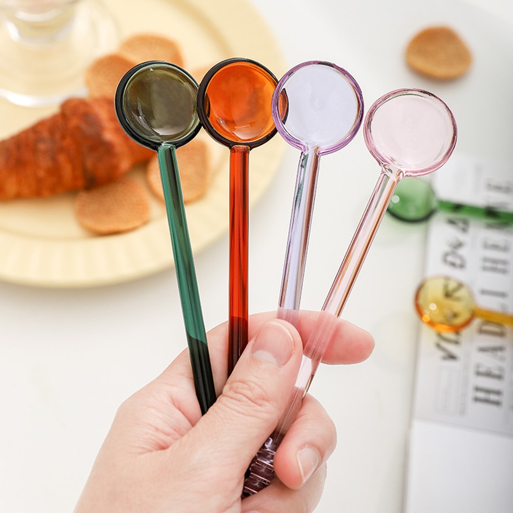 Glasira - Simple Style Colored Long Handle Spoon