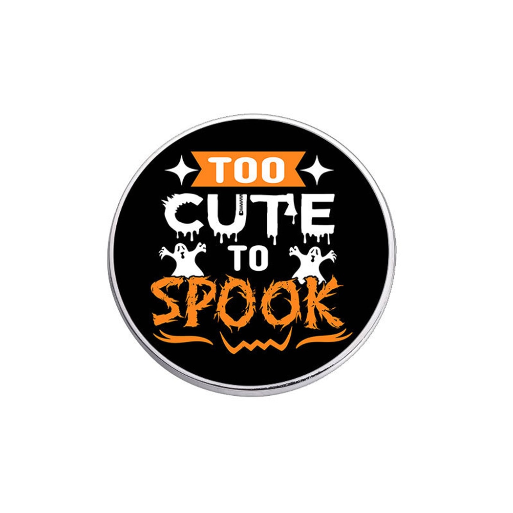 Pinori - Halloween Too Cute To Spook Quote Enamel Pin