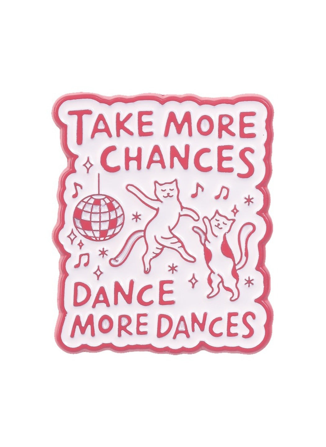 Pinori - Alloy Brooch Badge, Cute Cartoon Dancing Cat