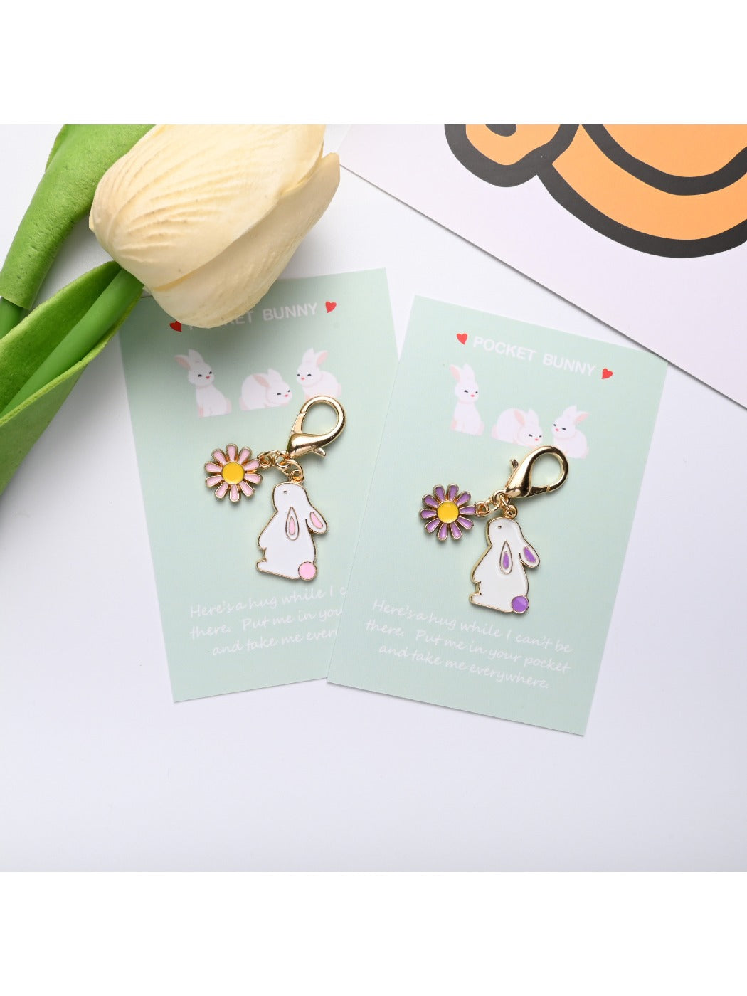 Himori - Adorable Rabbit Daisy Keyring keyring accessory view 3