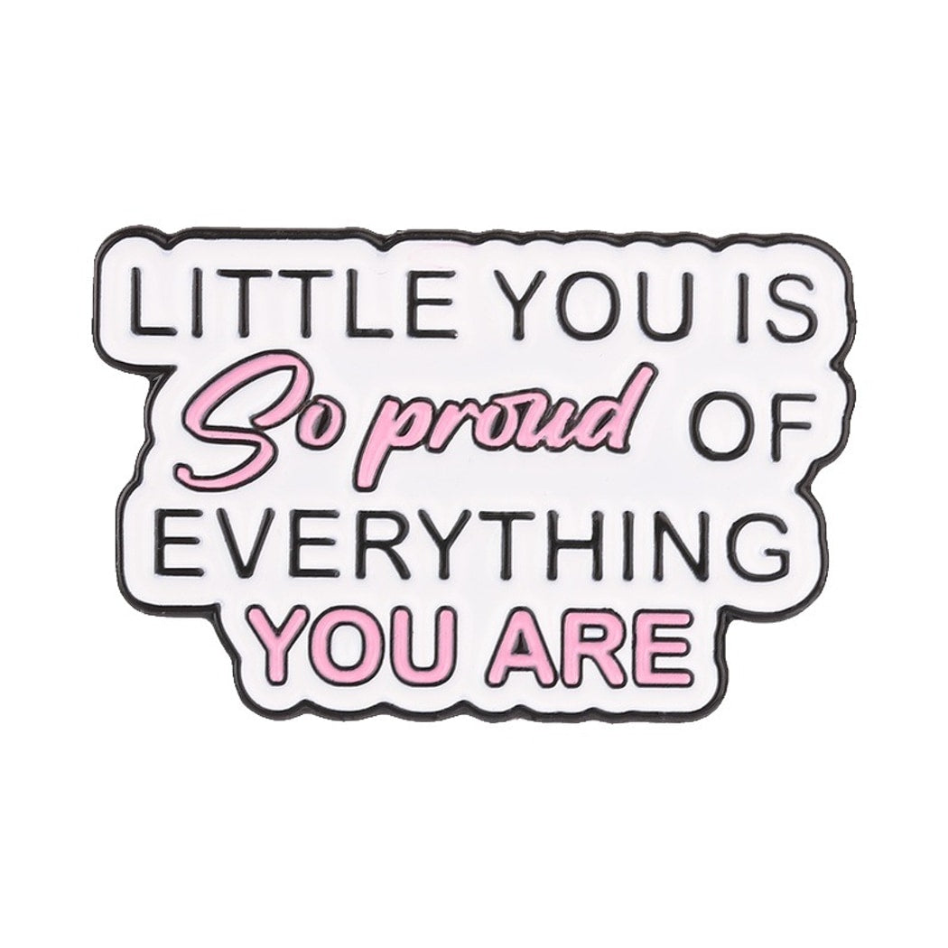 Pinori - Motivational Quote Text Enamel Pin