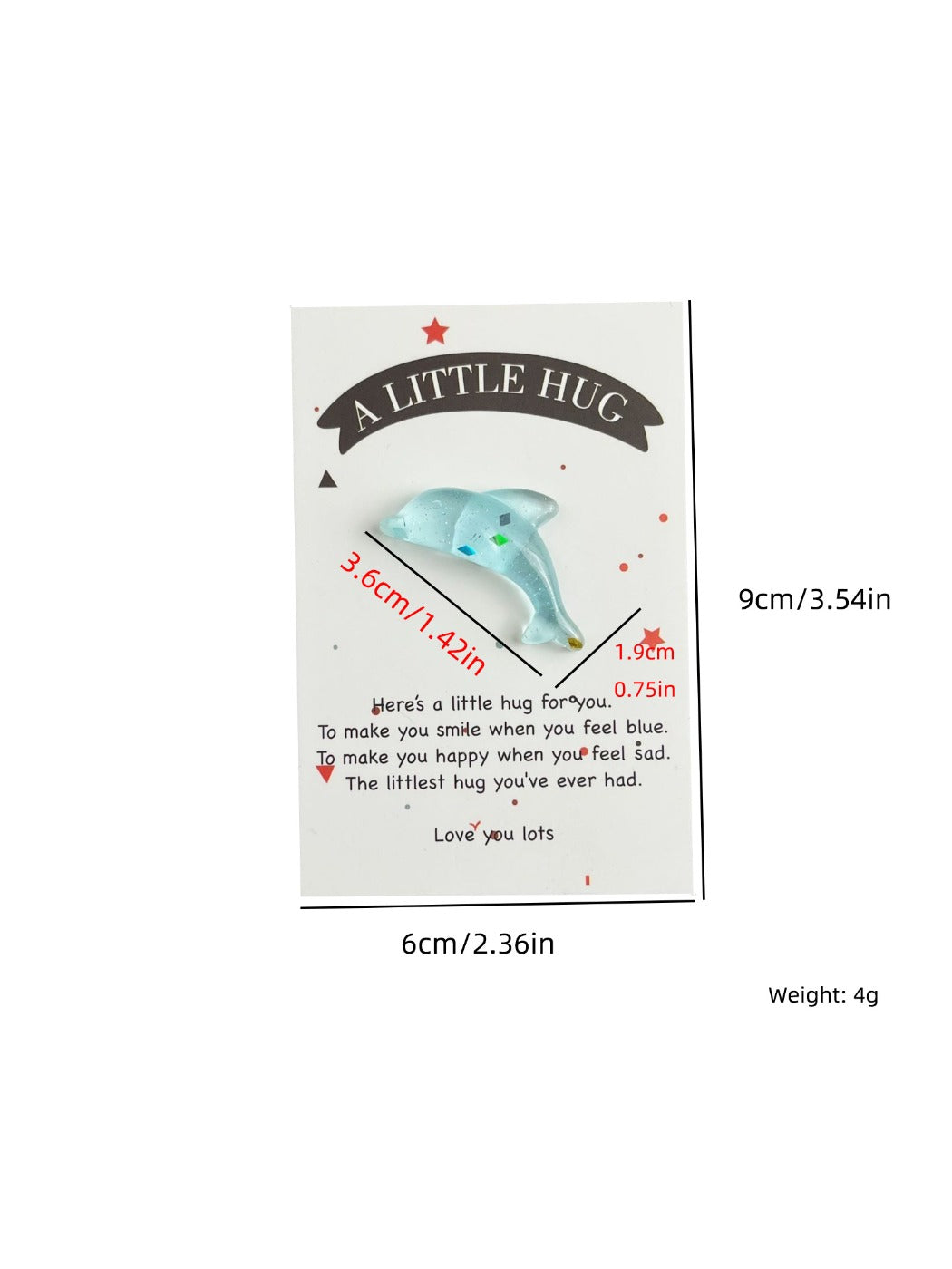Taphug - Pocket Hug Inspirational Dolphin pocket hug card and keepsake token view 5