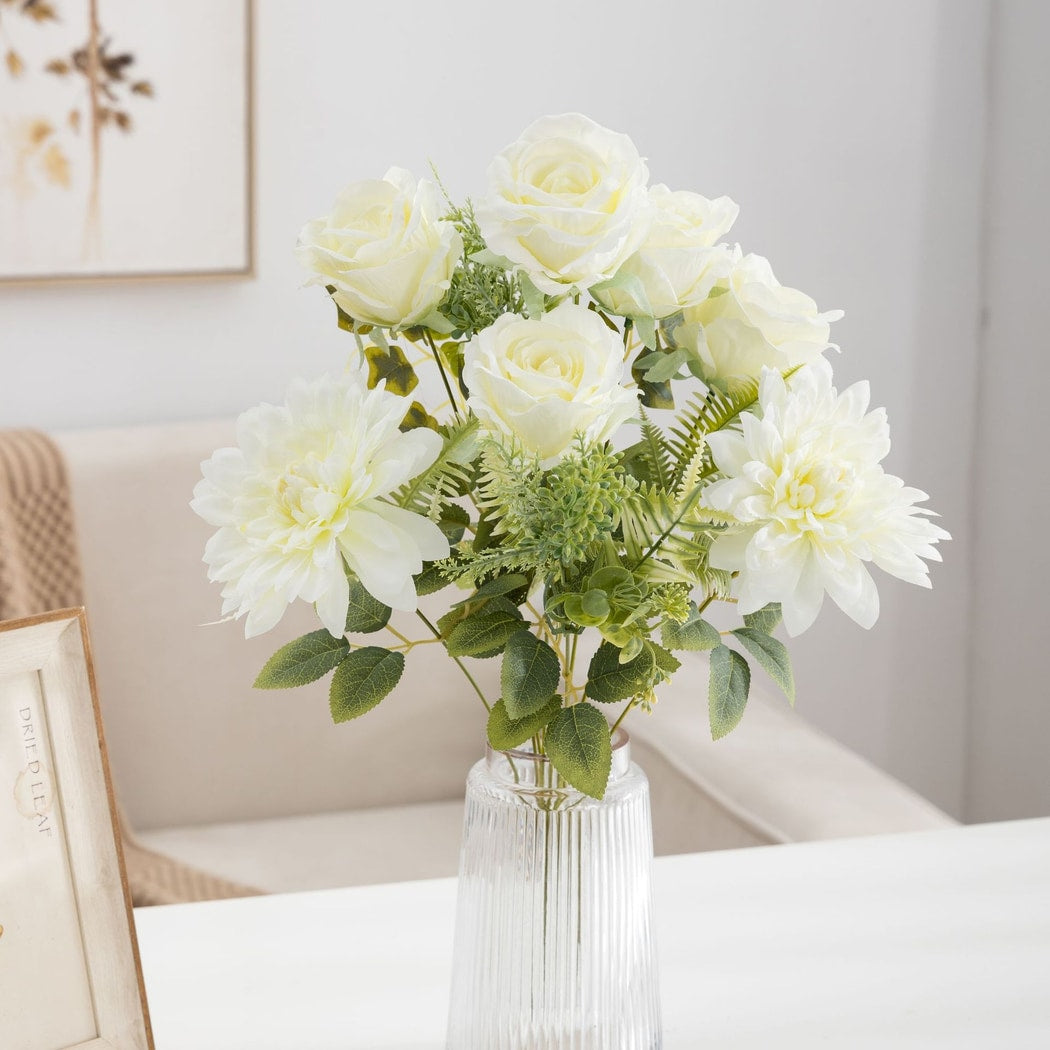 Roselle - Layered Bloom Artificial Rose Mixed Bouquet