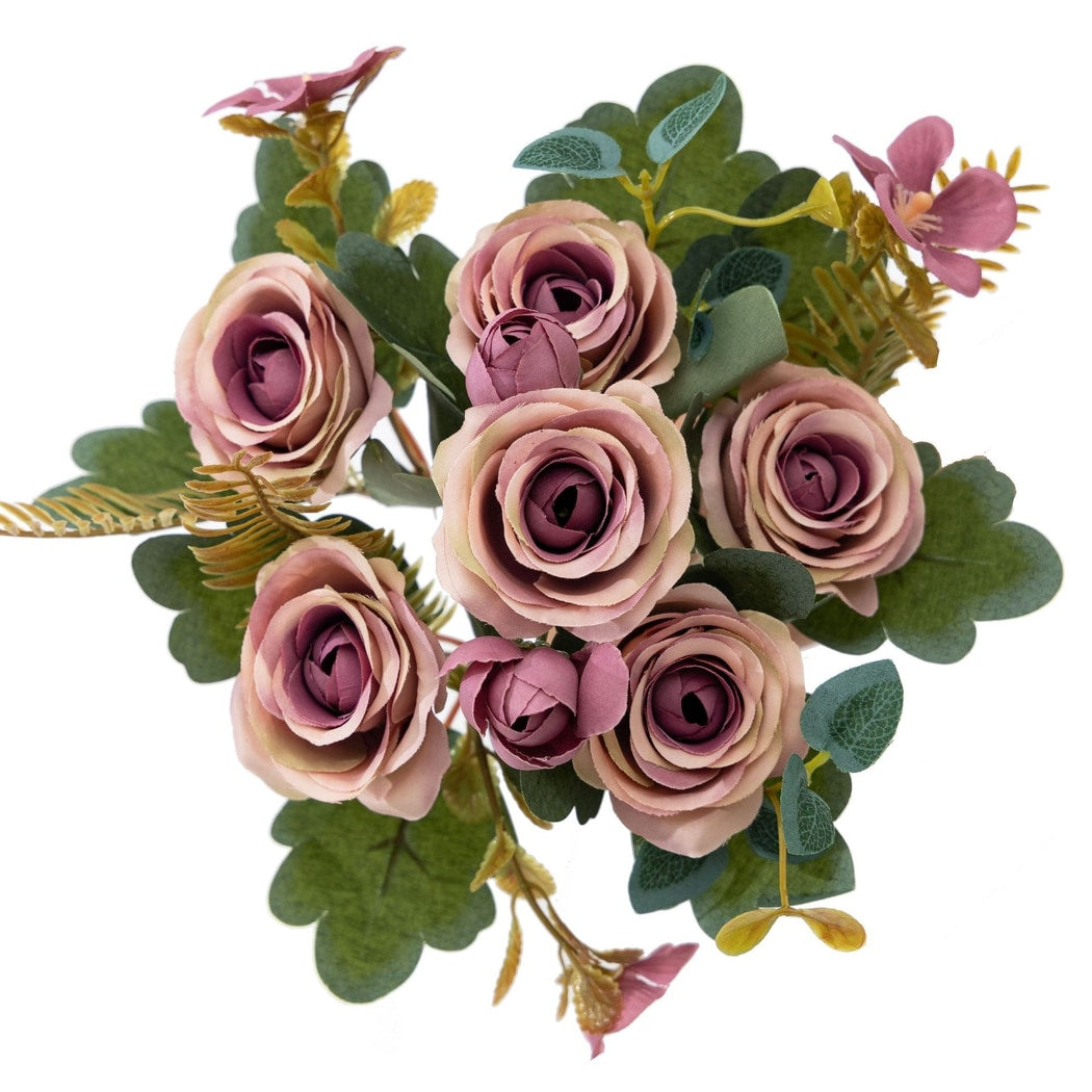 Roselle - Blousy Style Artificial Rose Bouquet