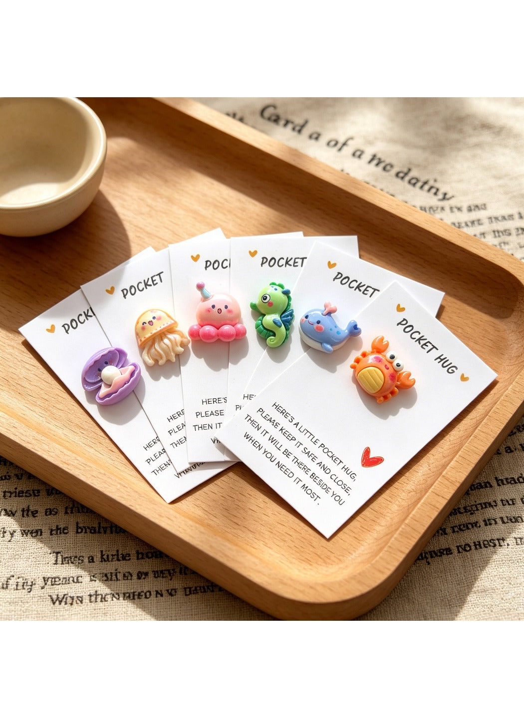 Taphug  - Plastic Pocket Hug Card Sea Animal Set