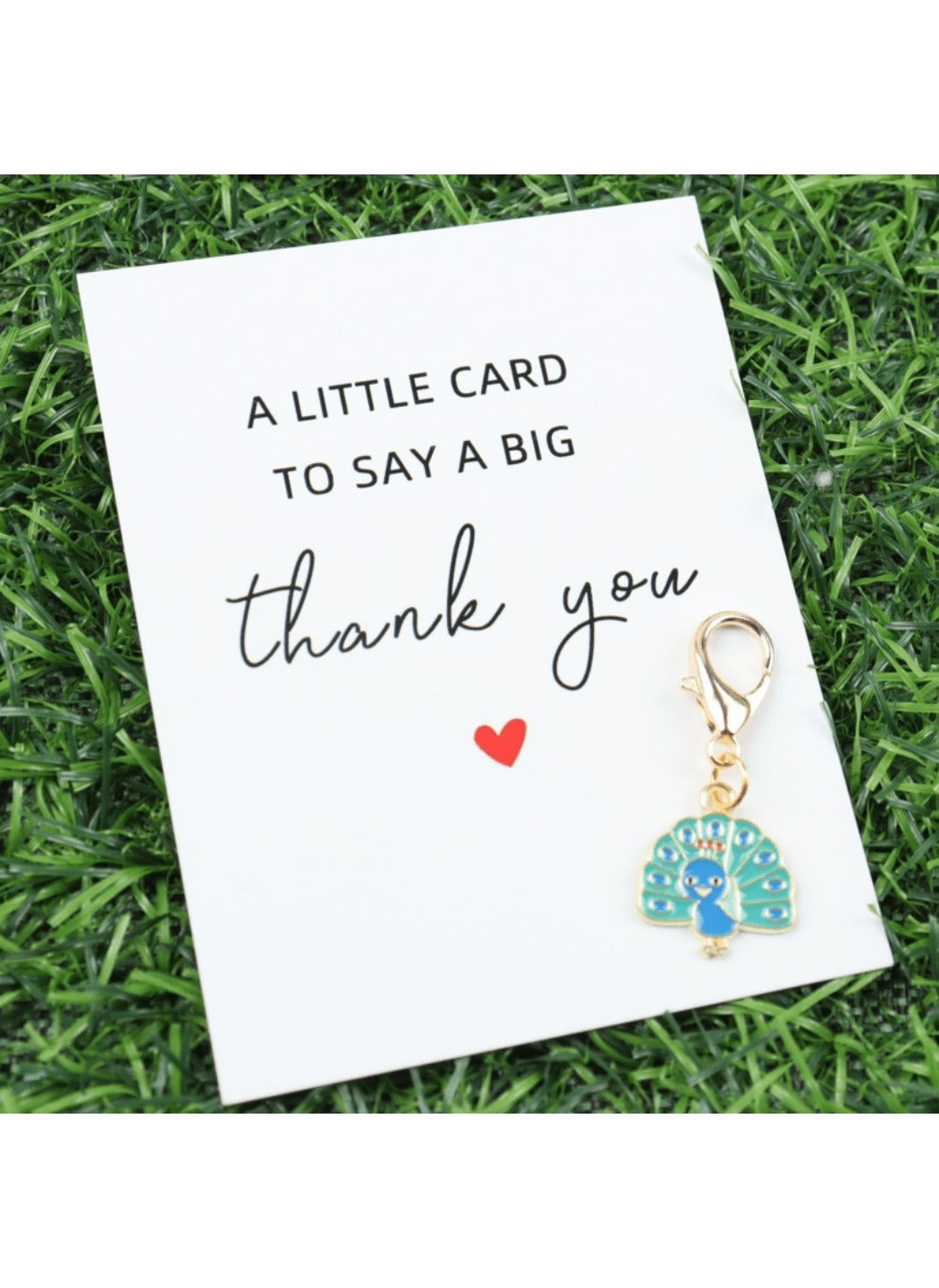 Taphug  - Alloy Pocket Hug Card Peacock Keychain