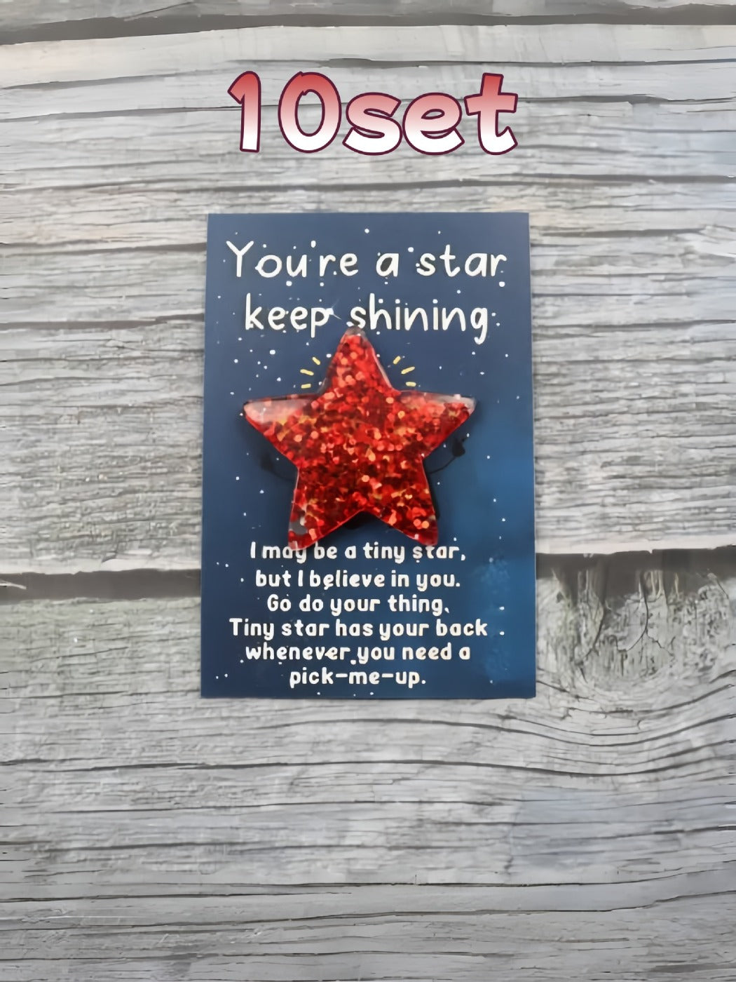 Taphug - Pocket Hug 10 Sets You Are A Star Keep Shining Star pocket hug card and keepsake token view 9