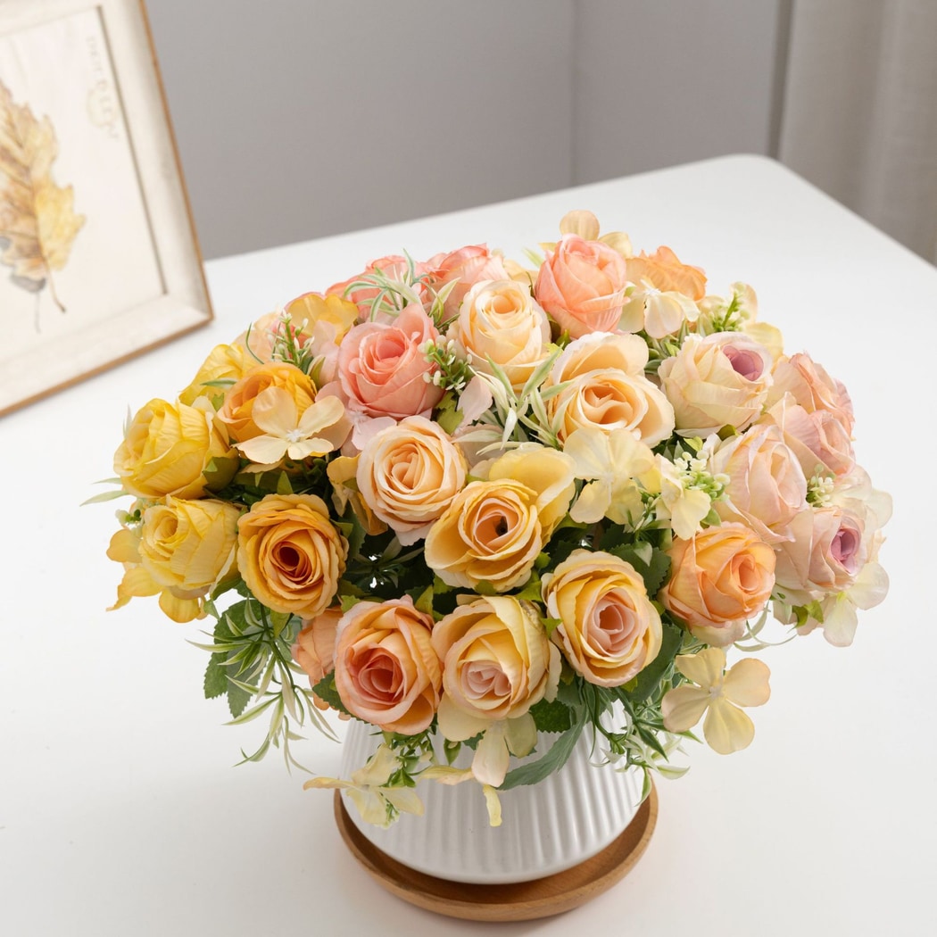 Roselle - Romance Rose Artificial Flowers Bouquet