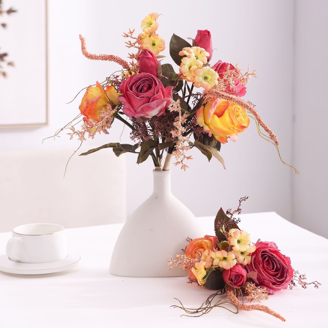 Roselle - Romantic Rose and Camellia Artificial Bouquet