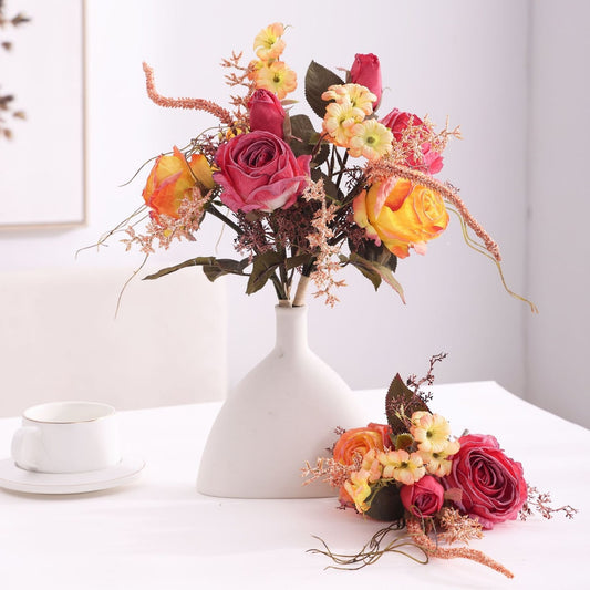 Roselle - Romantic Rose and Camellia Artificial Bouquet