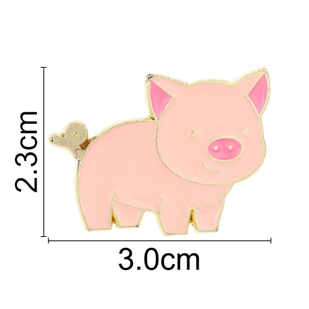 Pinori - Simple Pink Pig Decorative Pin