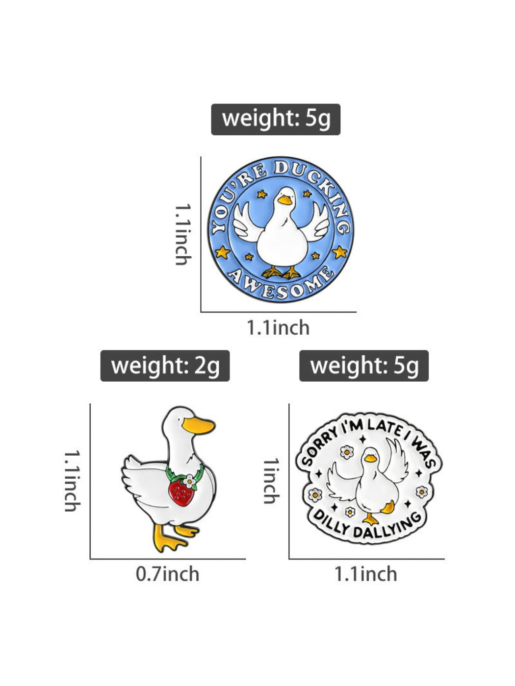 Pinori - Fashion Cute Duck Brooch