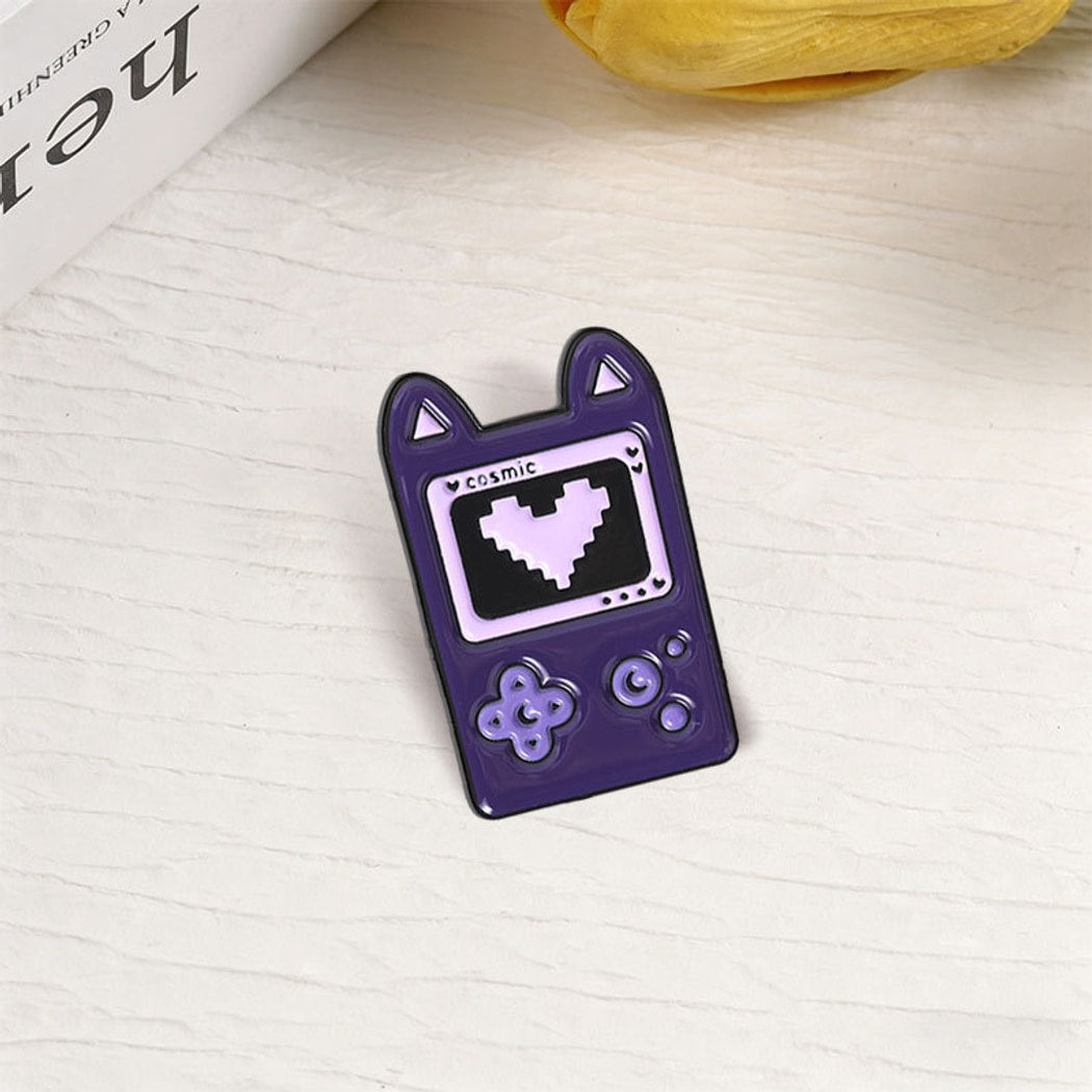 Pinori - Purple Game Console Shaped Brooch