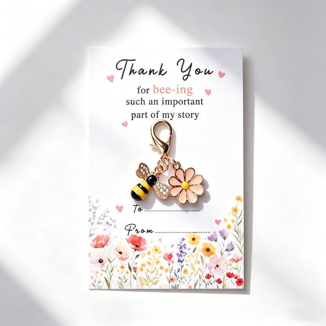 Taphug - Pocket Hug Bee Flower Keychain